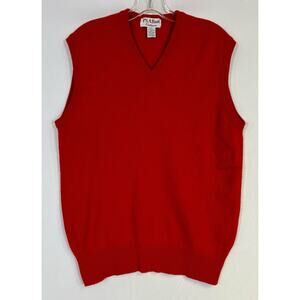 VTG Jos A. Bank Men’s Red Cashmere V-Neck Vest Sz L